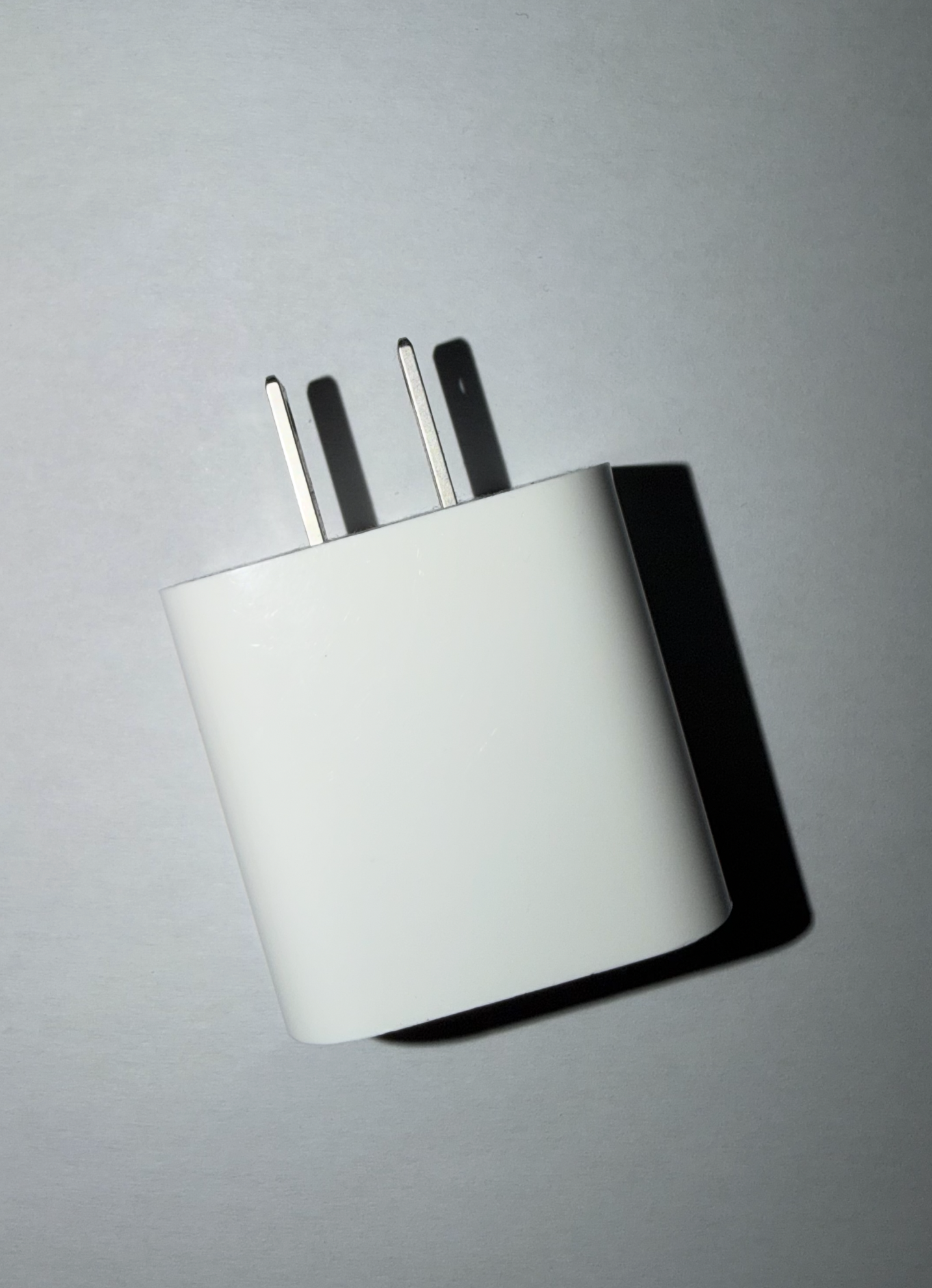 Power adapter for an iPhone.
