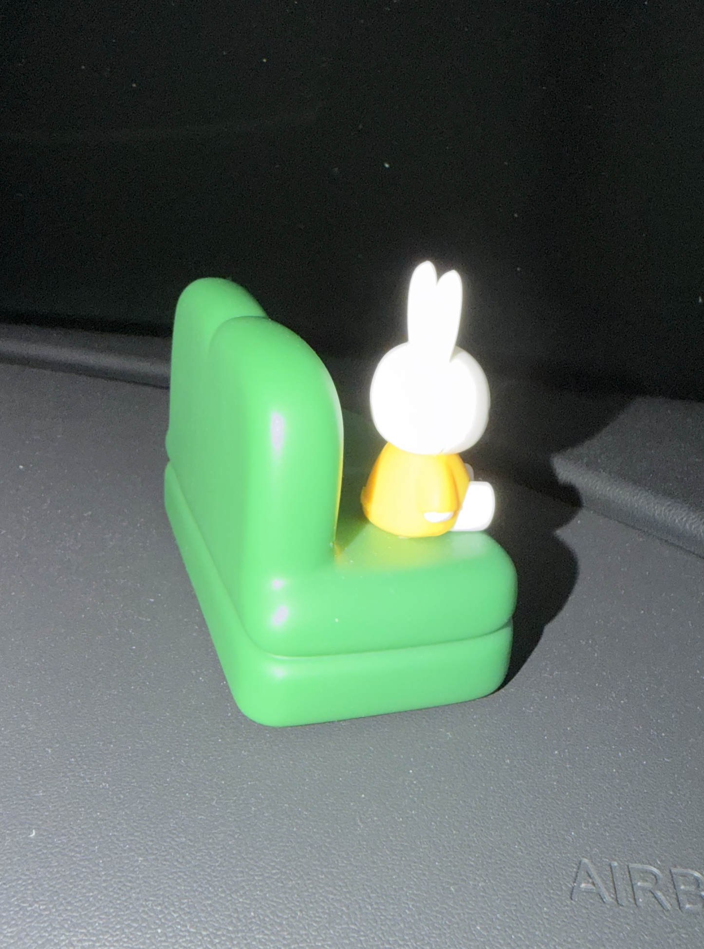 My Miffy phone stand, side-facing.