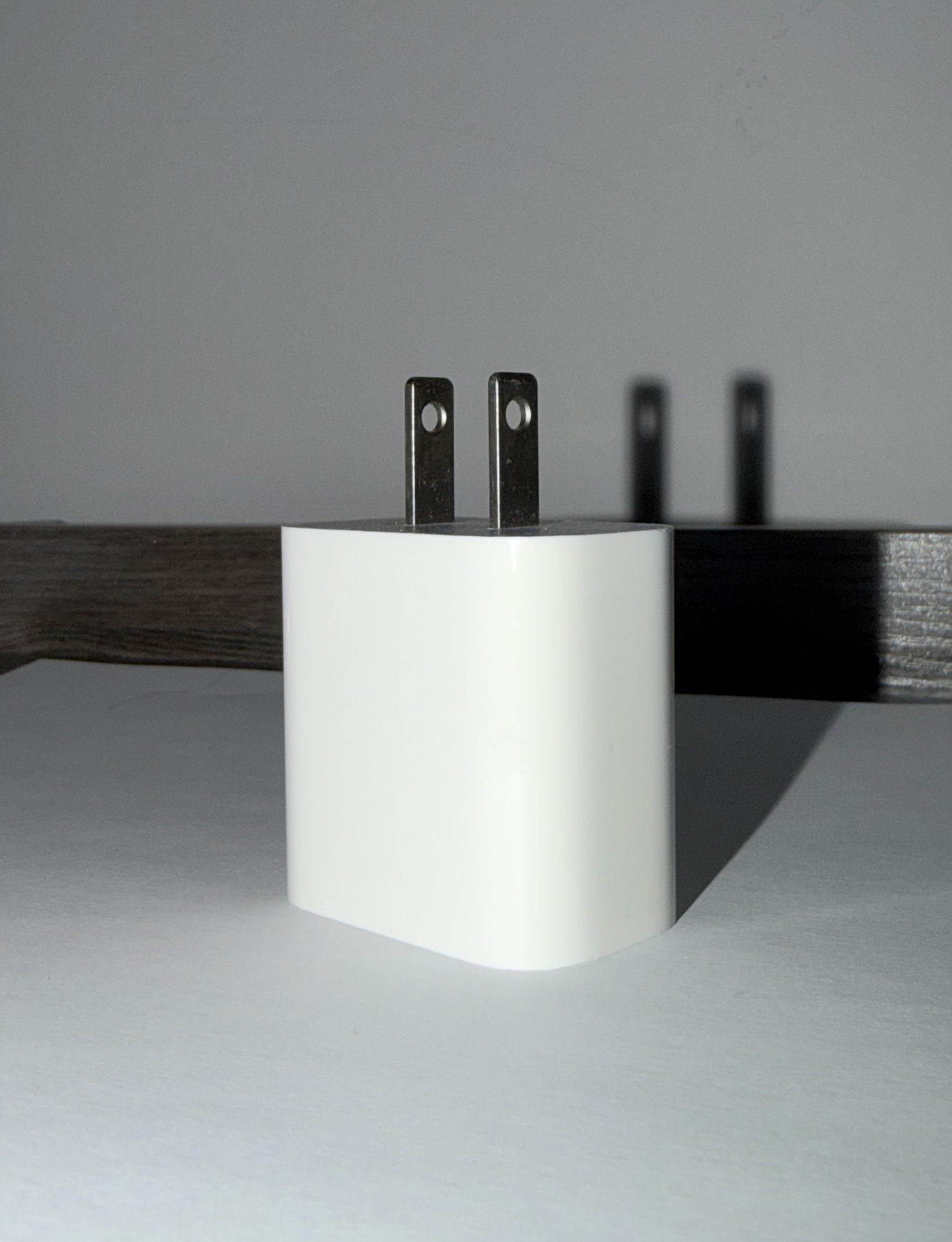 Power adapter for an iPhone.